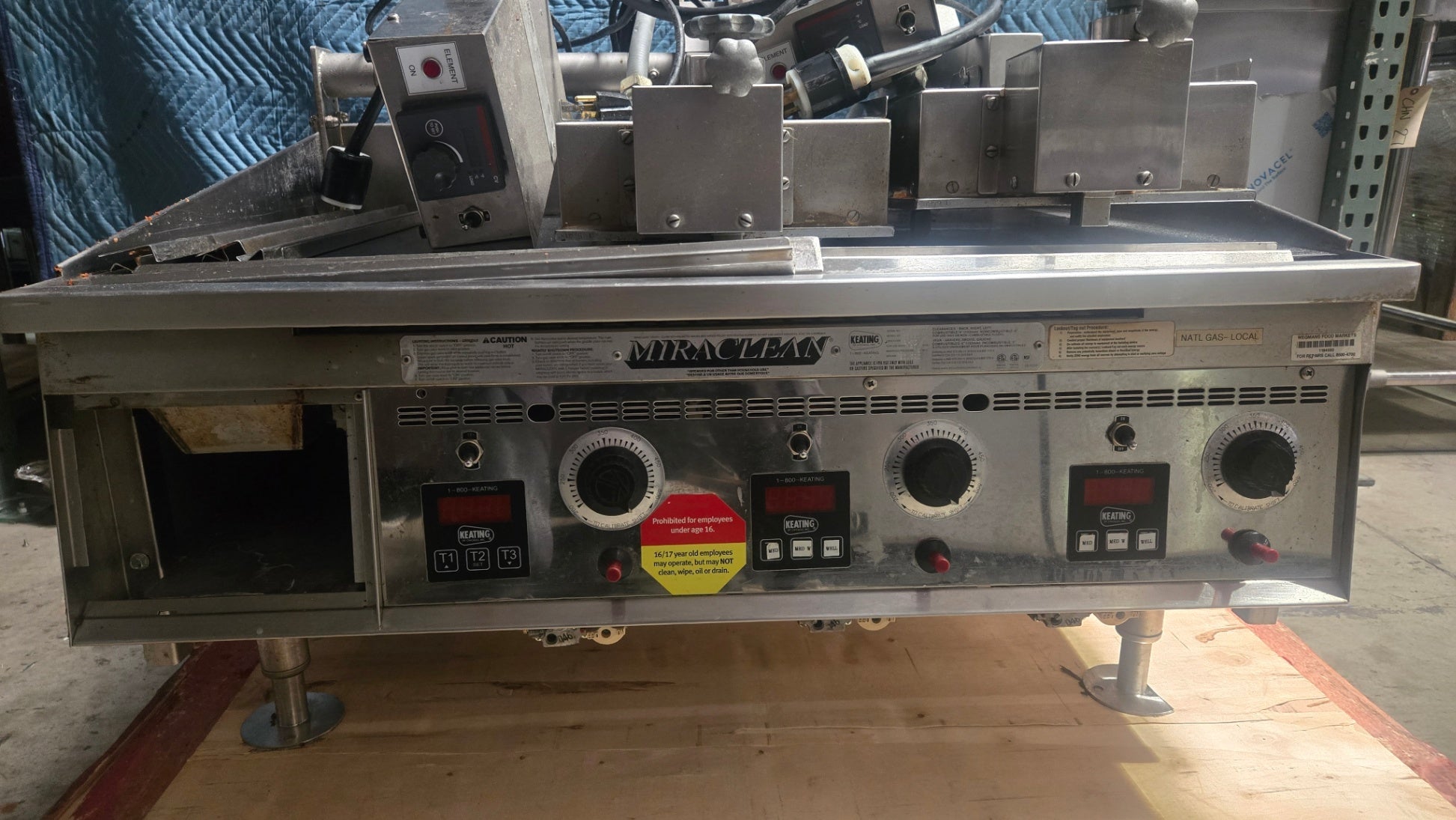 MIRACLEAN 36-inch Commercial Stainless Steel Flat Grill