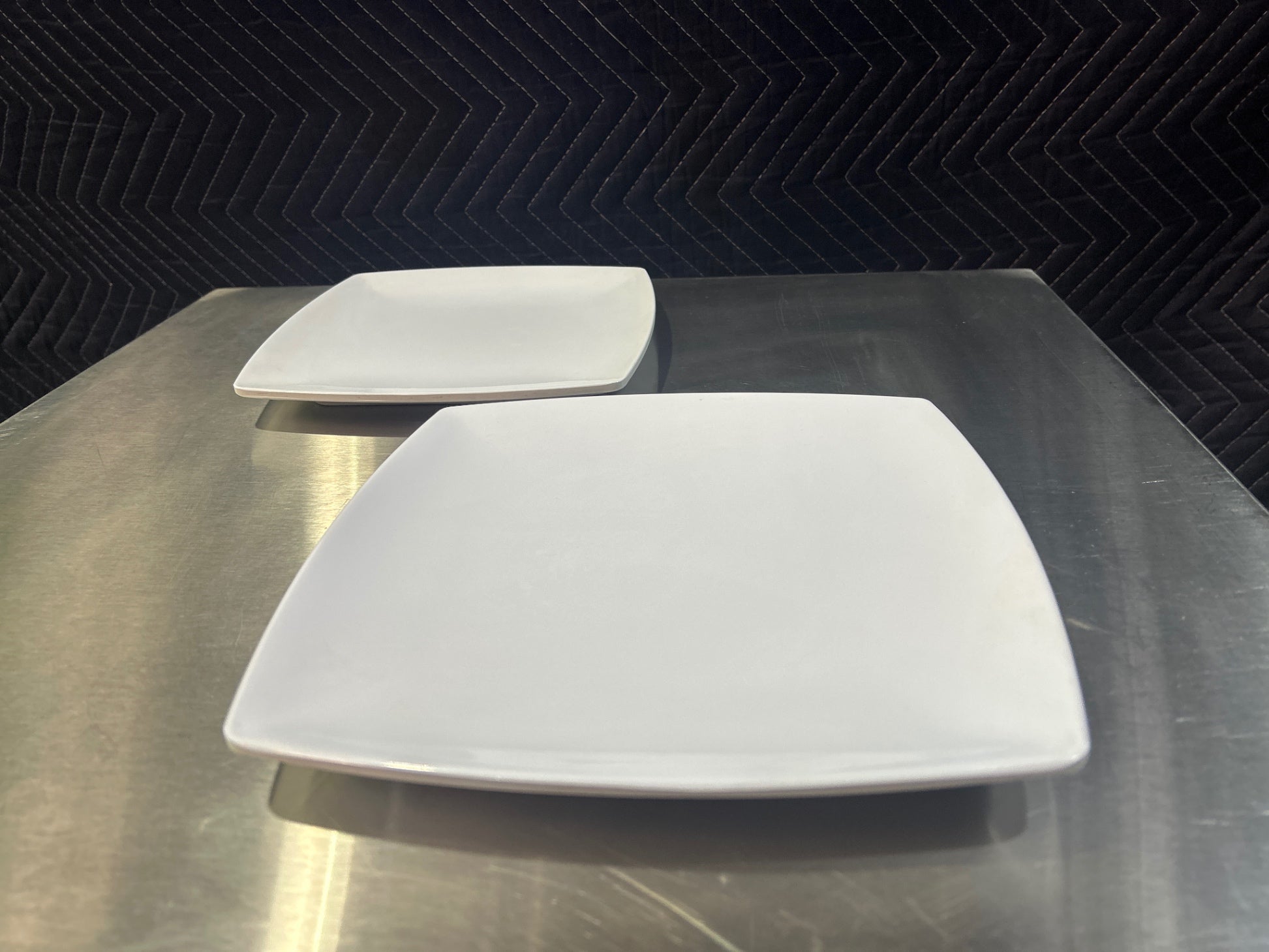 White Square Dinner Plate Set - 9” & 10”