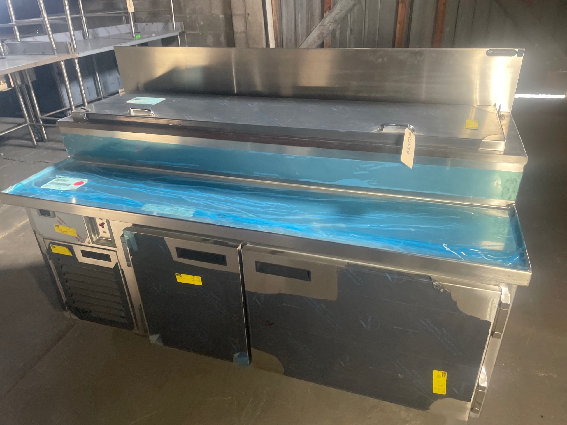 Wasserstrom CBR F771-003-001 Pizza Prep Table, Refrigerated, 2 Solid Swing Doors