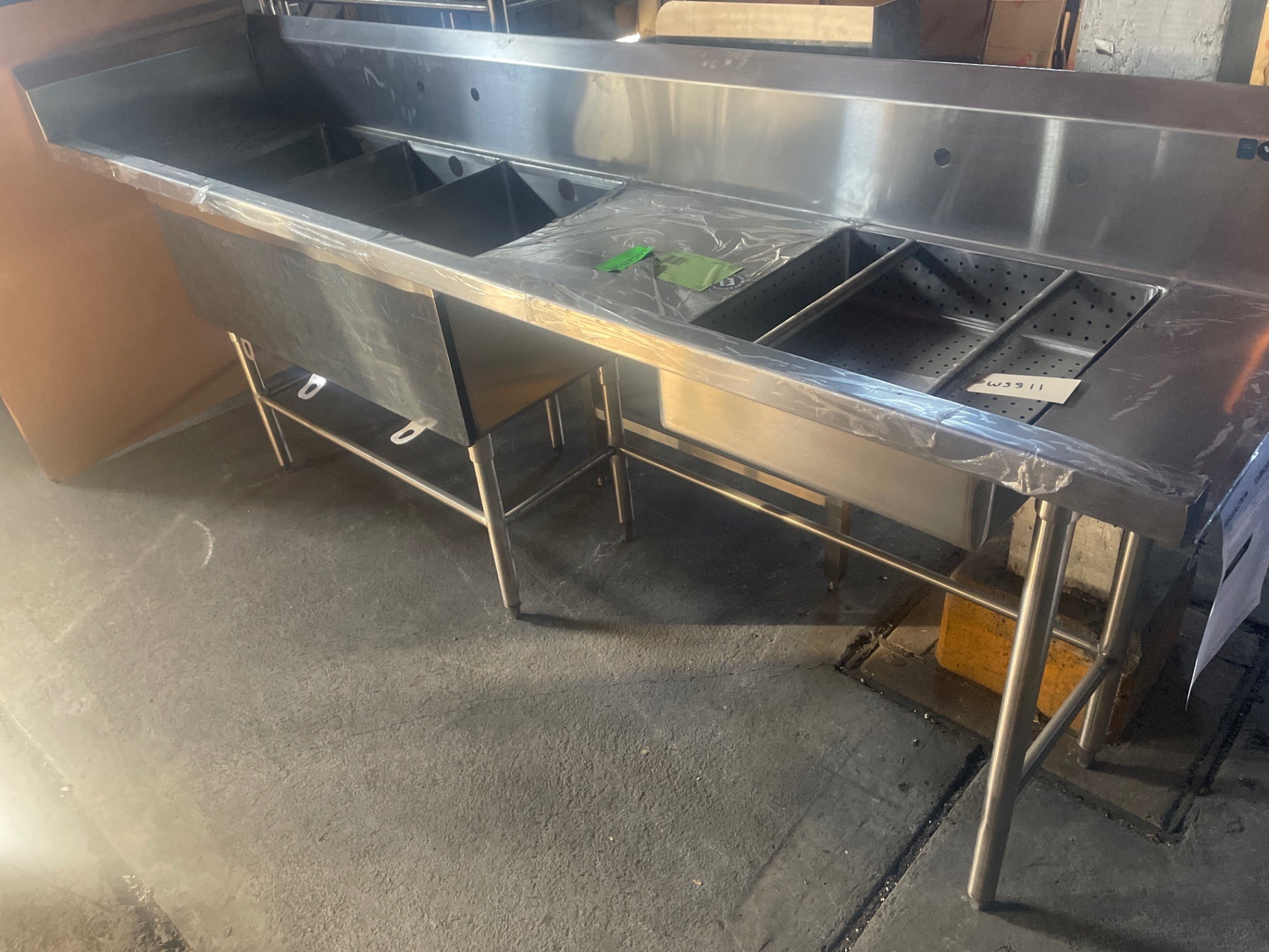 Dishwasher Sink, 4 Bay, Stainless