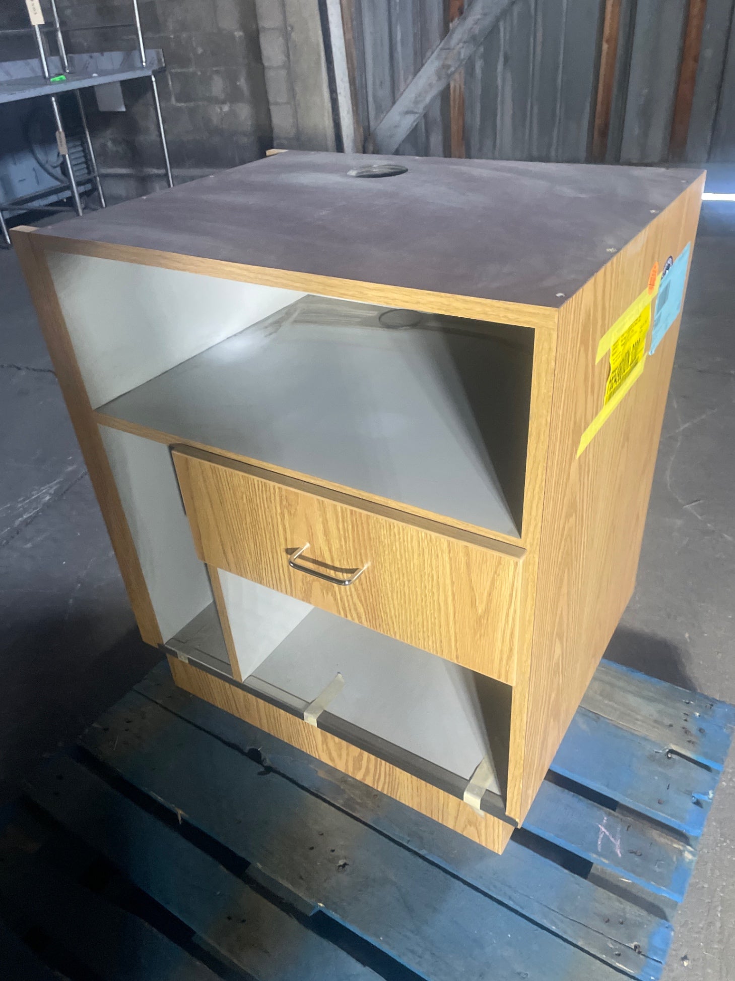 Equipment Stand W/ Under Storage, Wooden W/ Single Drawer