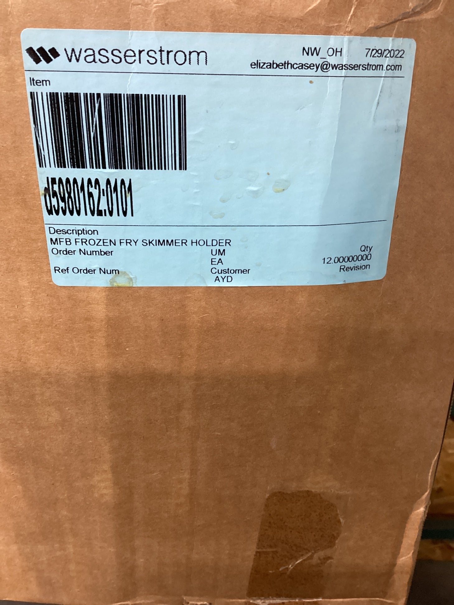 New Wasserstrom D5980162 MFB Frozen Fry Skimmer Holder