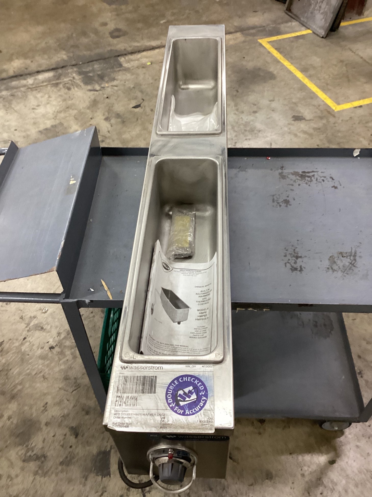 Wasserstrom Double Built-in Rectangular Warmers W/ Thermostat Control