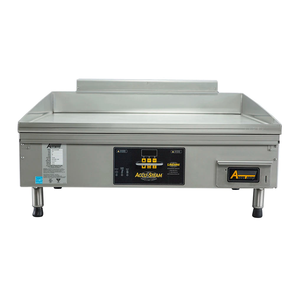 New AccuTemp GGF1201A3650-T1 36" Accu-Steam Gas Griddle W/ Thermostatic Controls W/Stand