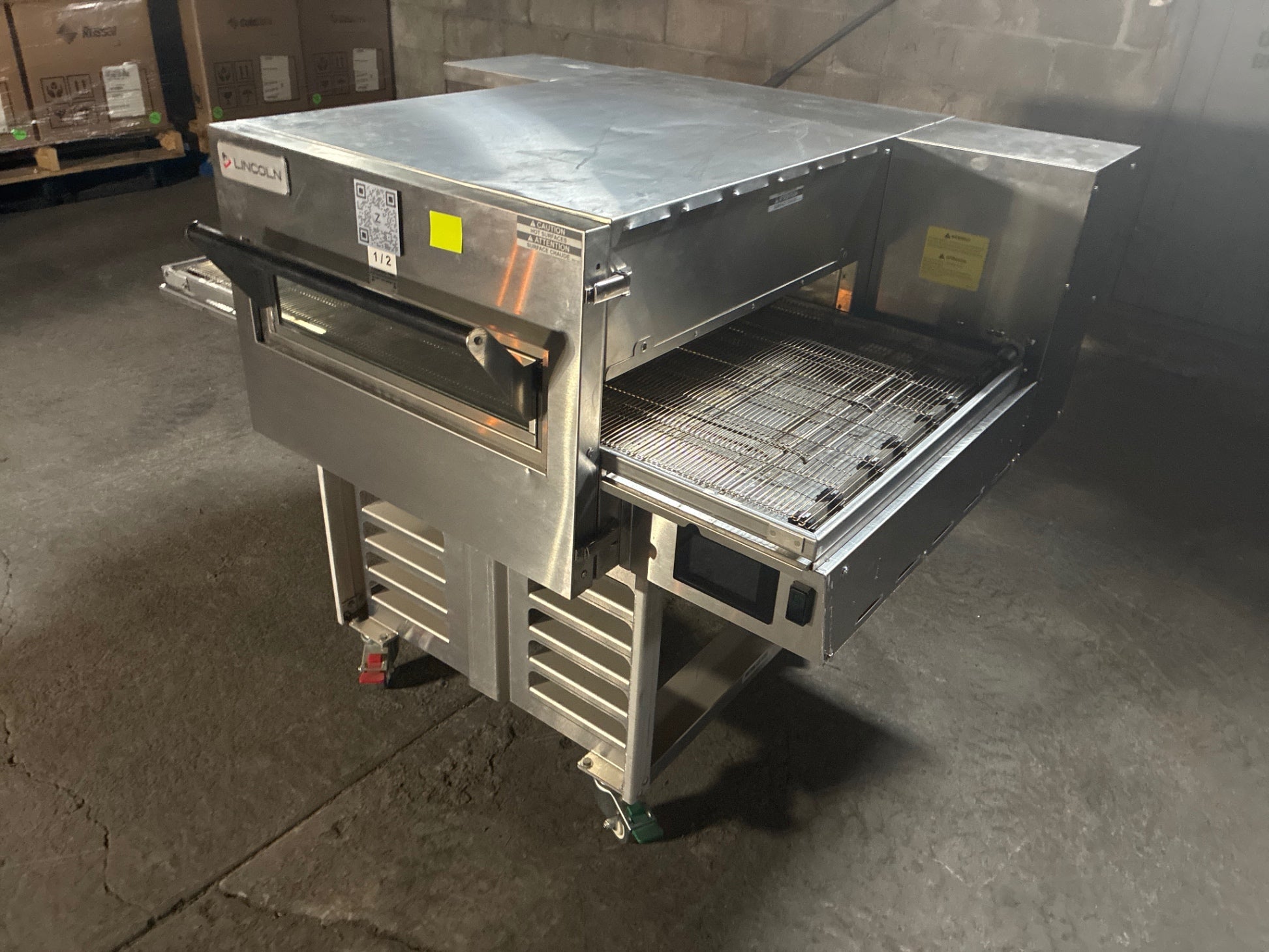 Lincoln 2424-GUN-0101 Conveyor Oven On Mobile Pan Cart
