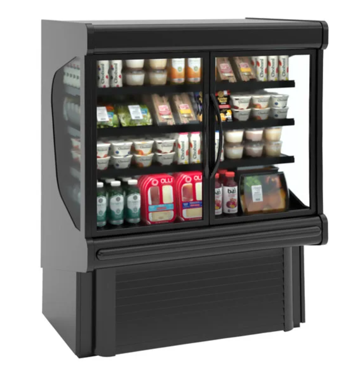 New Hussmann MD4060DA 41 5/16" microSC Two Section Glass Door Merchandiser